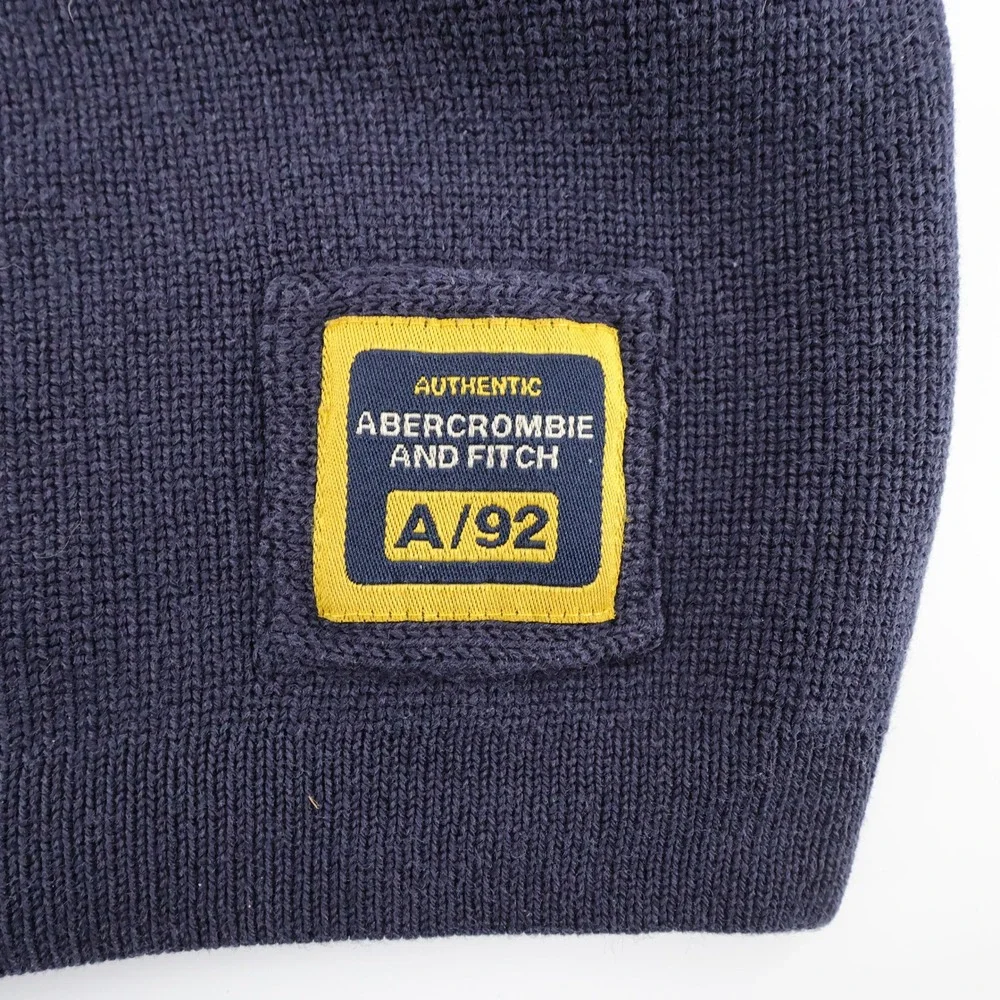 Vintage Abercrombie‎ and Fitch Vintage Muscle Sweater Y2K Navy Yellow Mens Large
